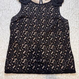 Elegant Black Lace Women's Top